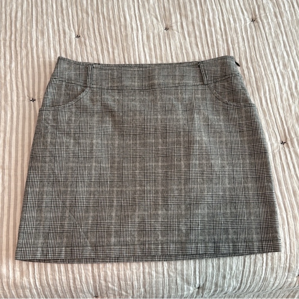 Lulu's Black and White Glen Plaid Mini Skirt